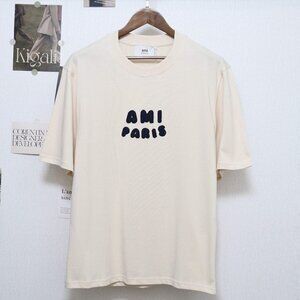 Ami short sleeve embroidered with small letters Size S